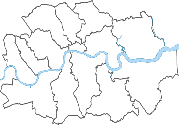 Illustration of London borough boundaries